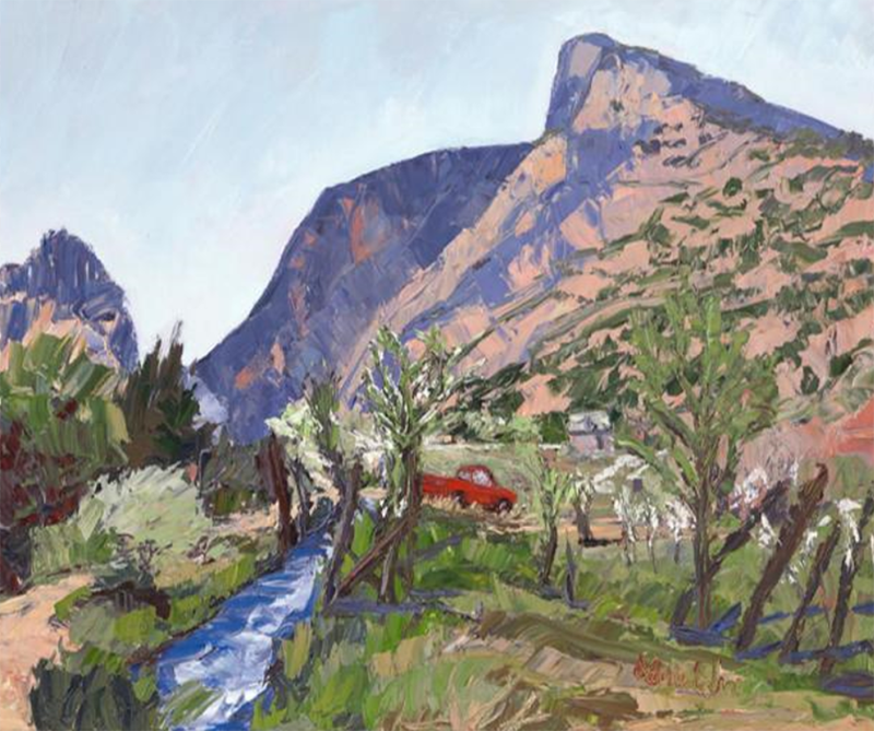 Laura Ballieh “Red Truck in Dixon Orchard”