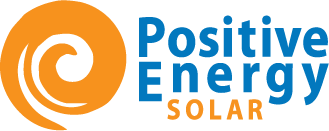 Logo năng lượng mặt trời tích cực