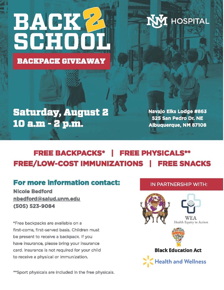 Back to School Backpack Giveaway poster