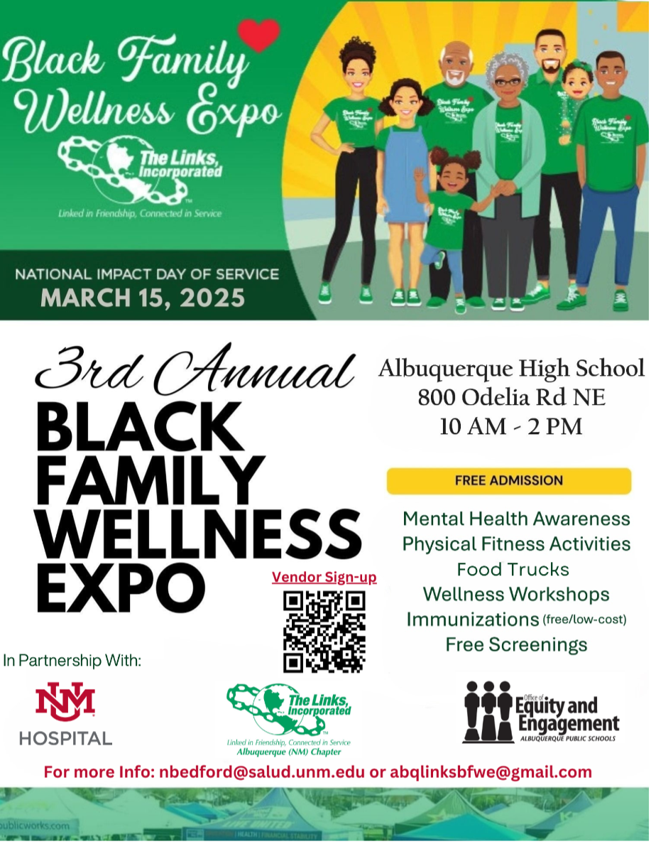 Black family wellness expo poster.