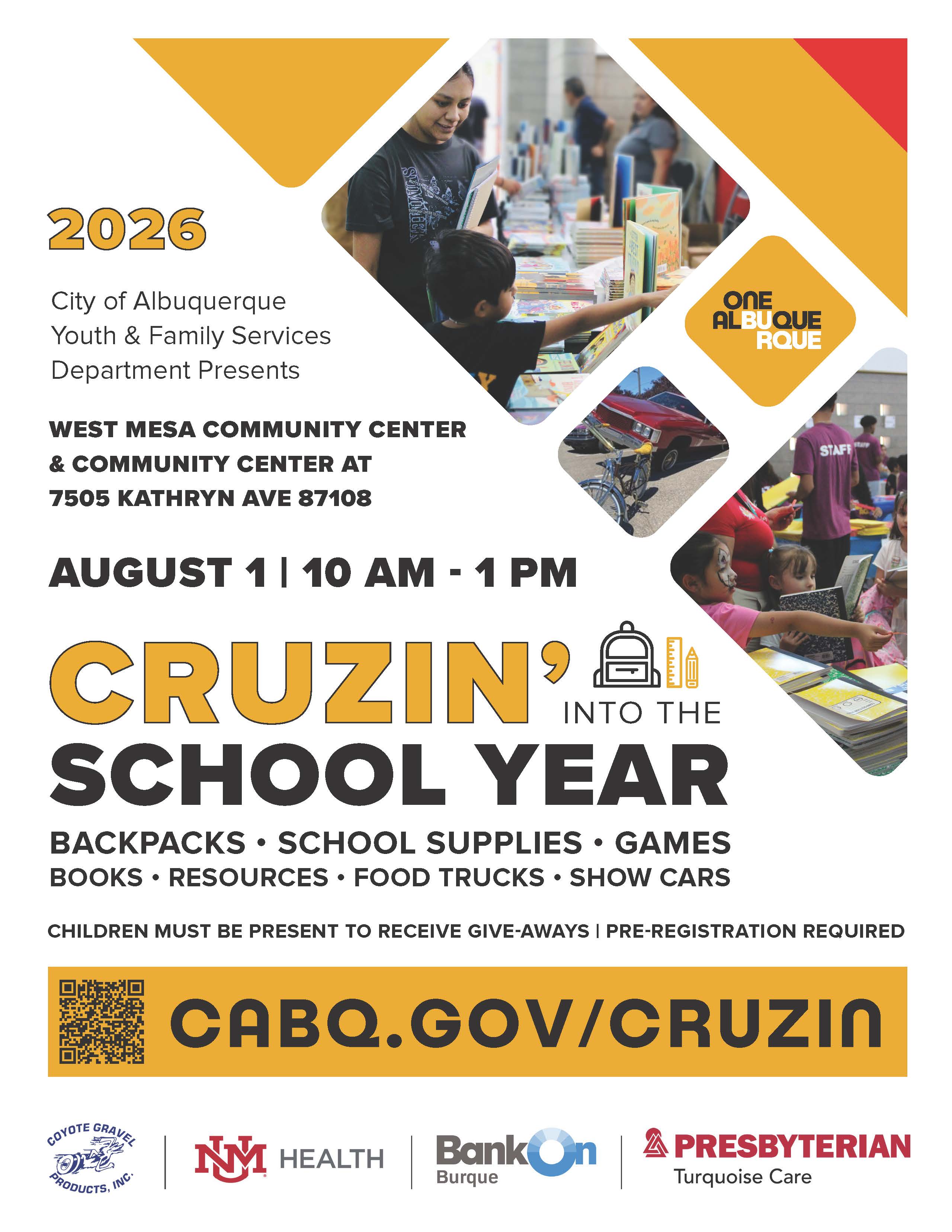 Cruzin' into the school year 2026 flyer