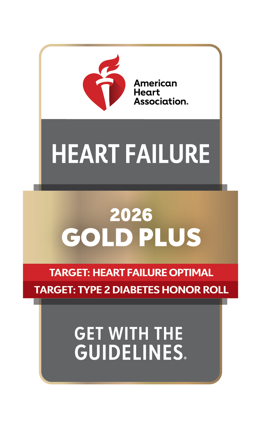 AHA Gold Plus Heart Failure Badge 2026