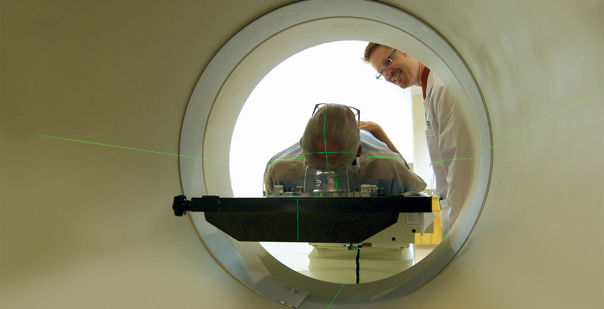 patient receiving a CT scan