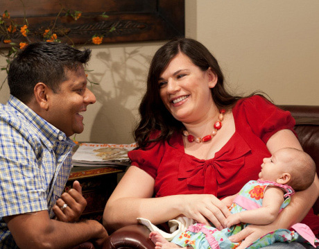 Parents with their newborn