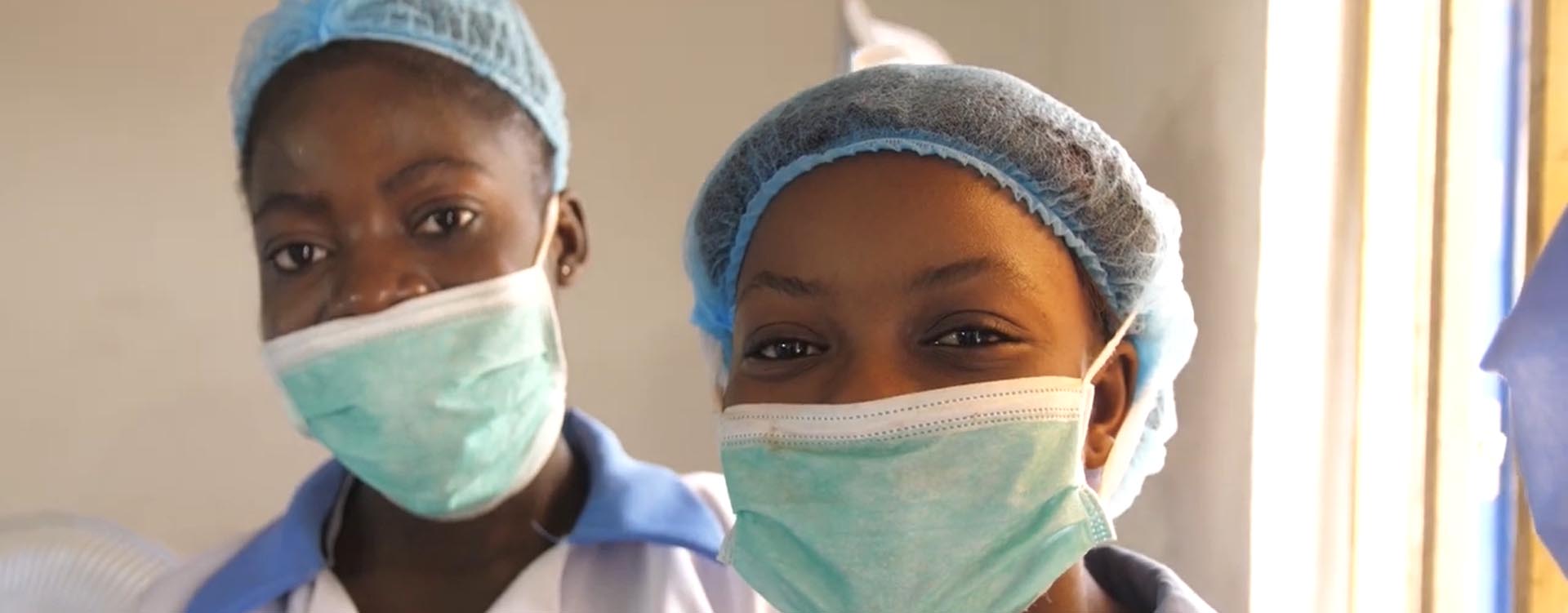Two Ethiopian health care workers