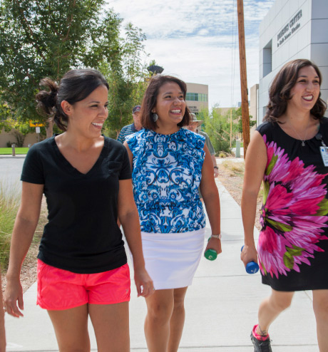 Group of women walking.