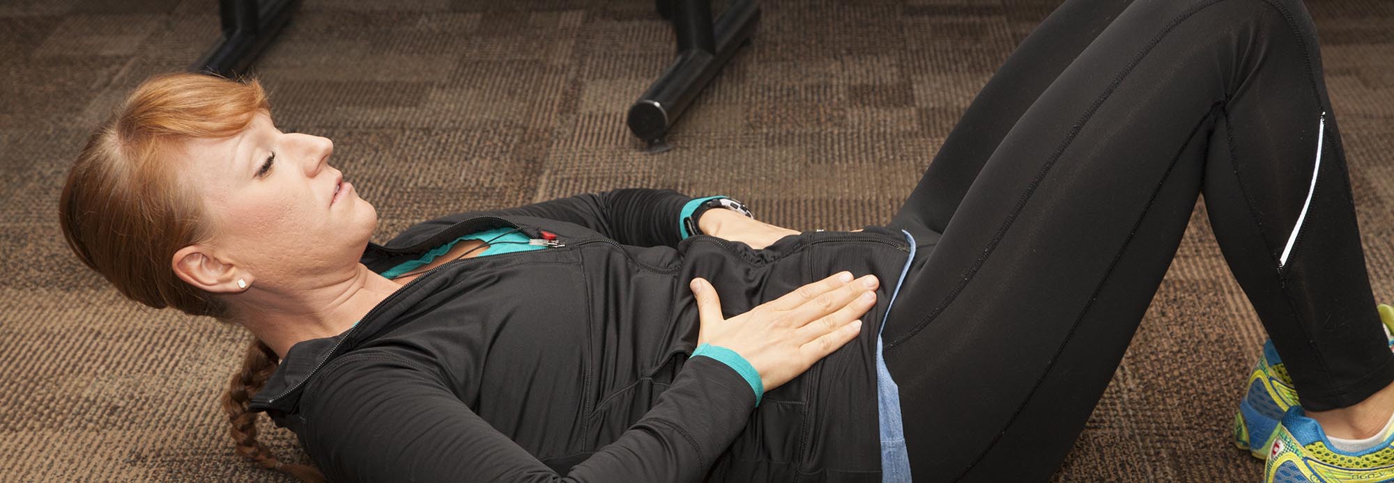 A person doing a core excercise